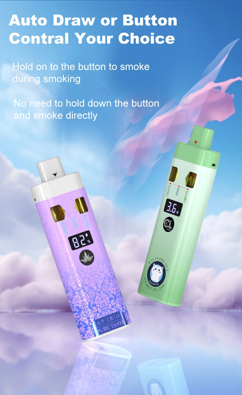 Suosittu säiliö 2 ml kertakäyttöinen ladattava 350 mAh 1 ml kynätyyppinen Vape Pen Kit Hhc Thin Thick Oilille