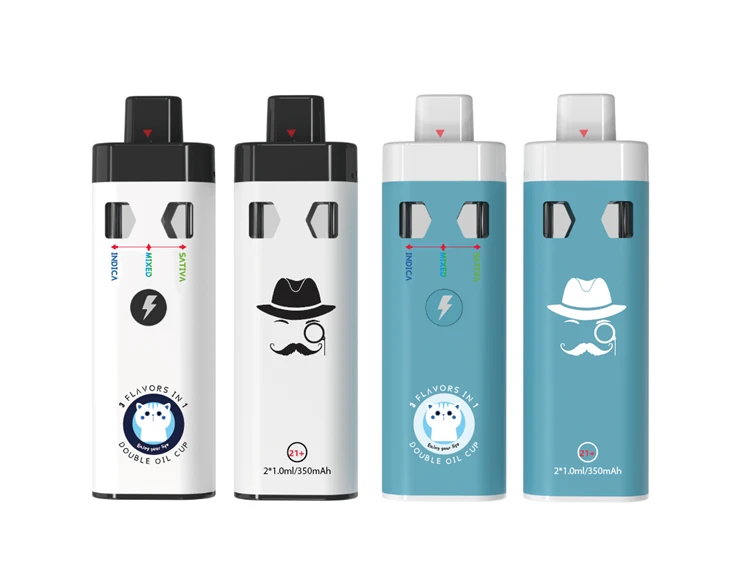 Wholesale Price THC Crystal 1ml+1ml Dual Chamber Disposable Vapes